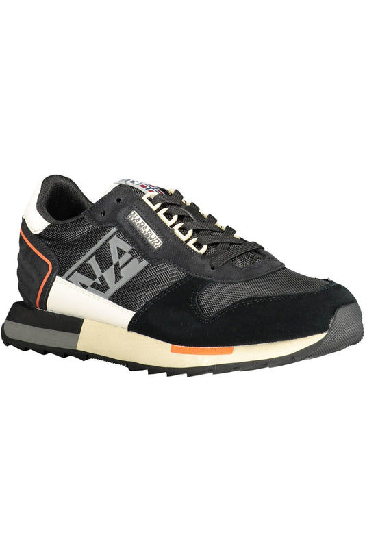 Black Polyester Men Sneaker