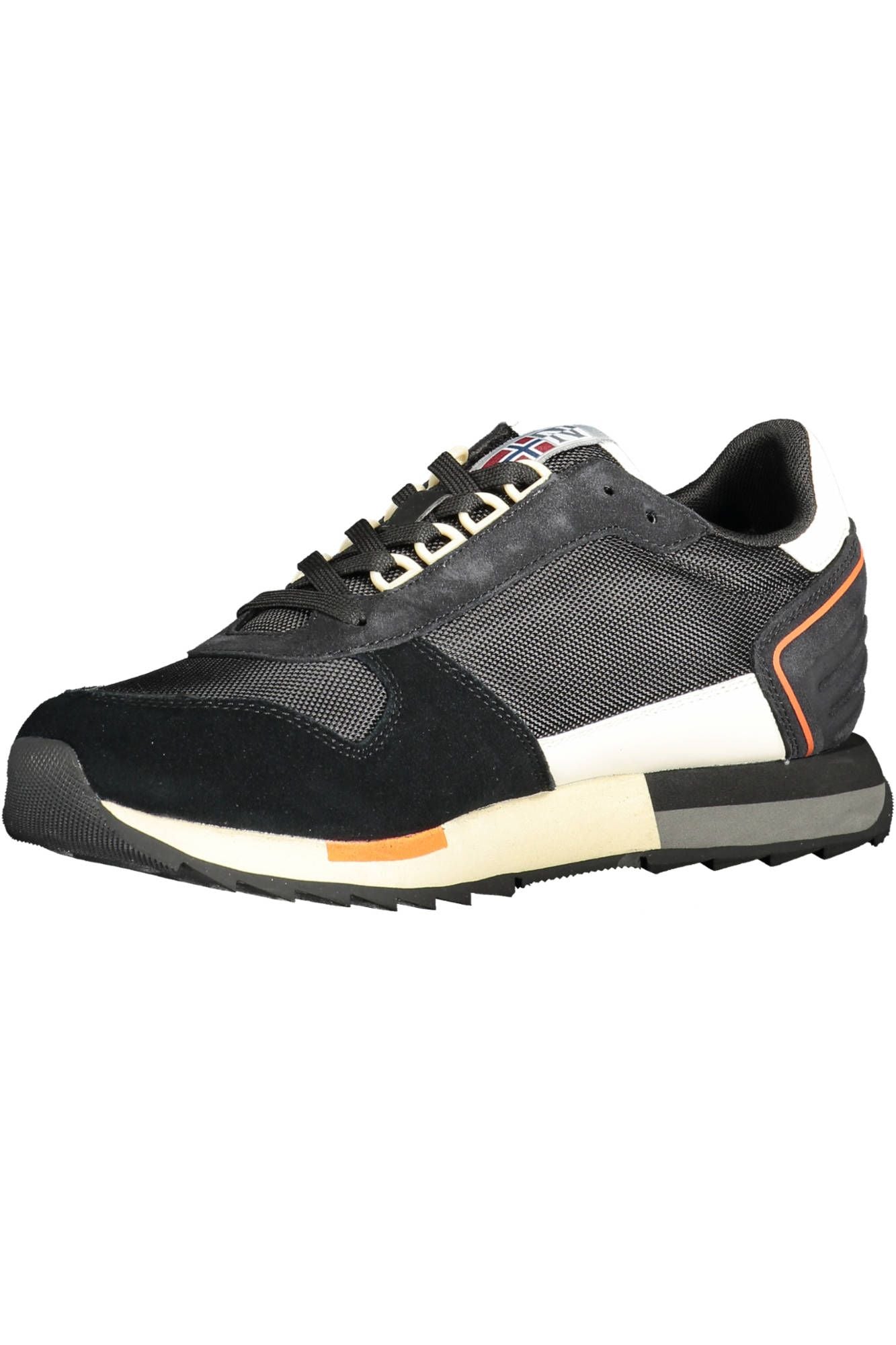 Black Polyester Men Sneaker