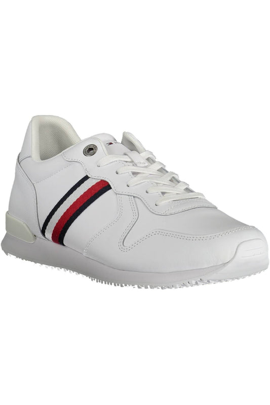 White Polyester Men Sneaker