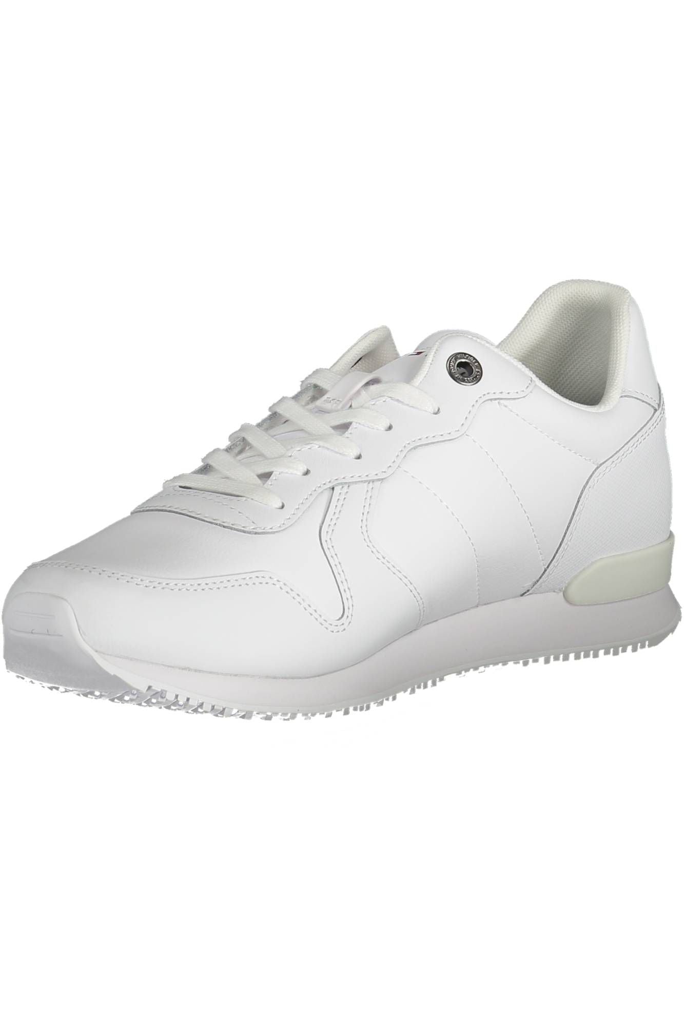 White Polyester Men Sneaker