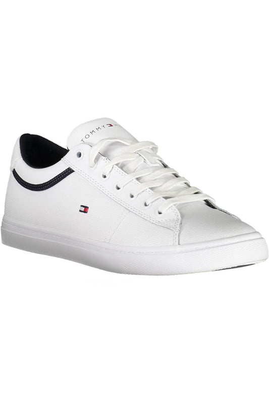 White Polyester Mens Sneaker
