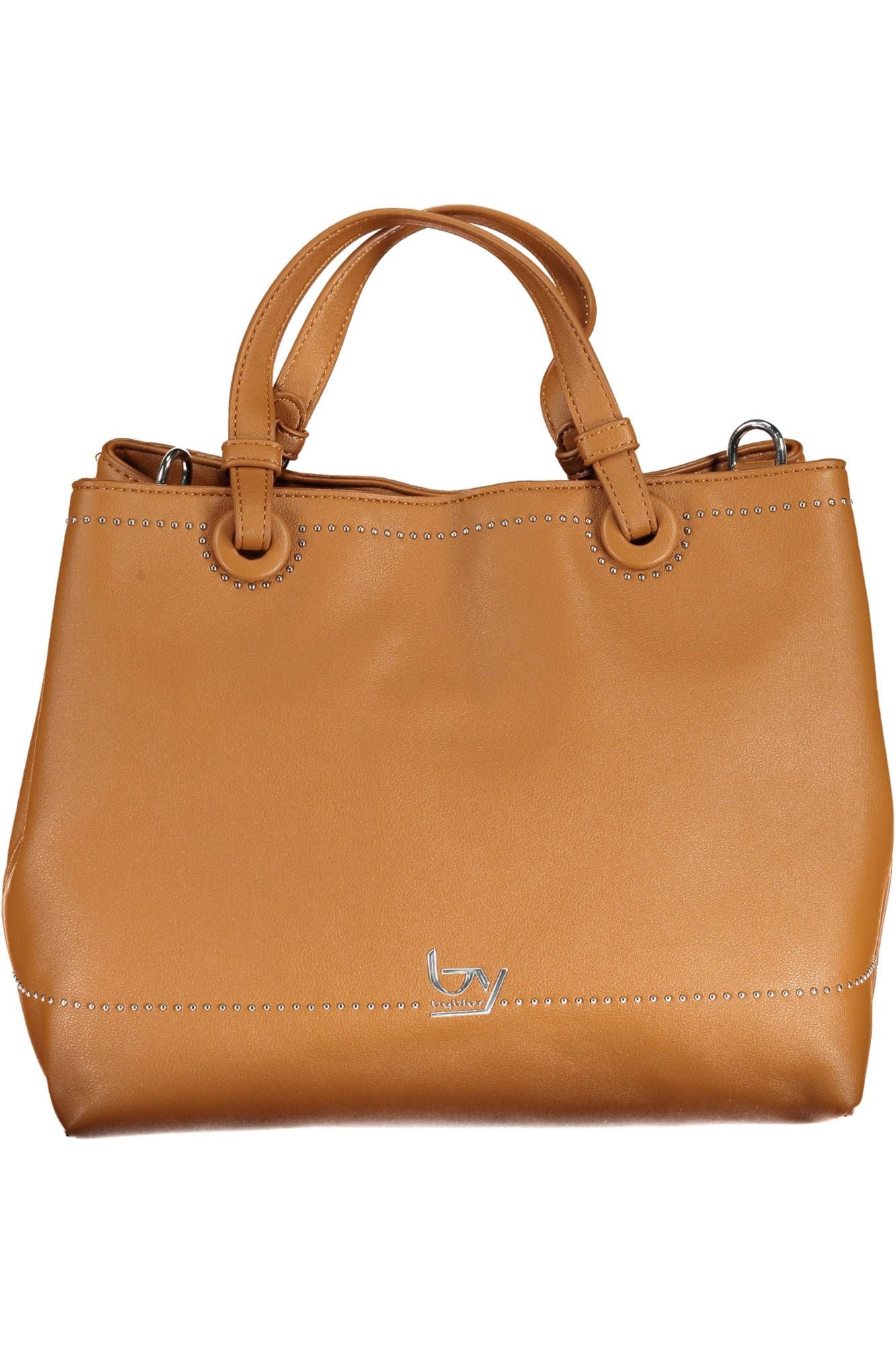 Brown Polyurethane Women Handbag