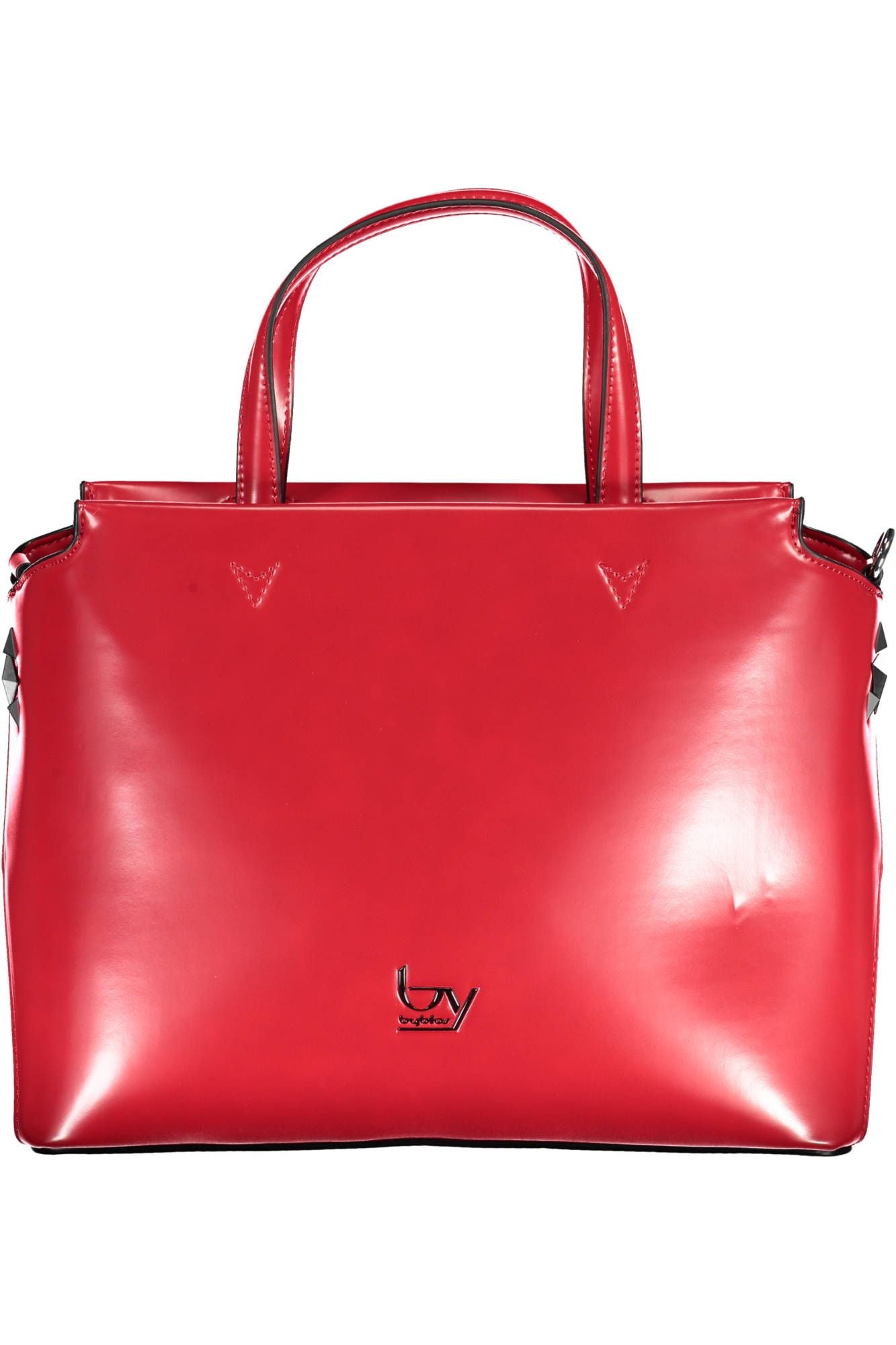 Red Polyurethane Women Handbag