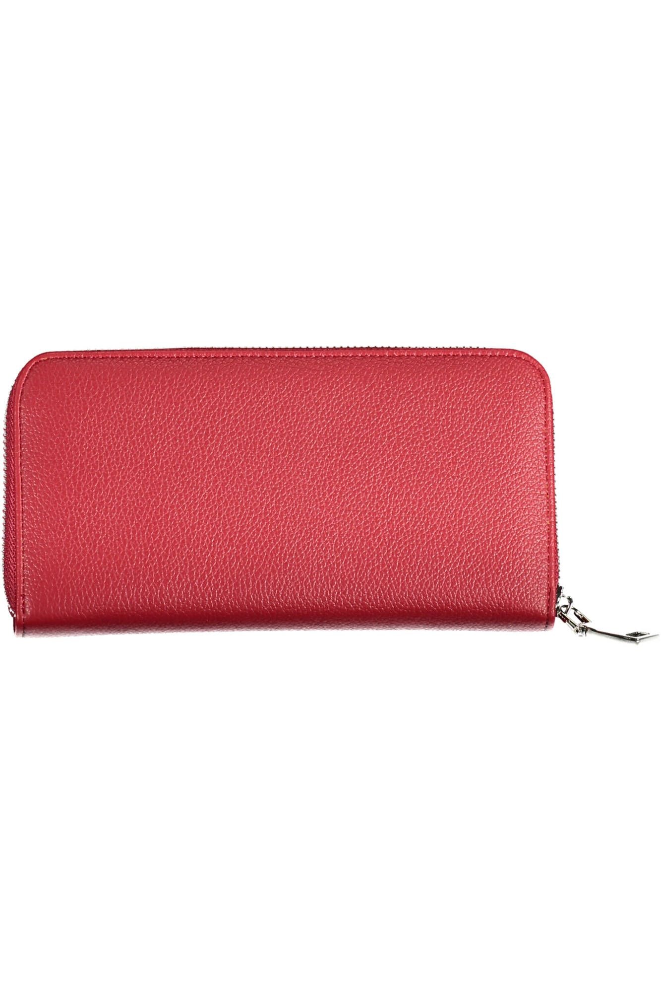 Red Polyurethane Women Wallet