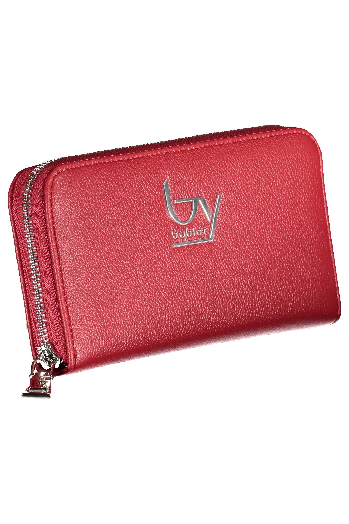Red Polyurethane Women Wallet