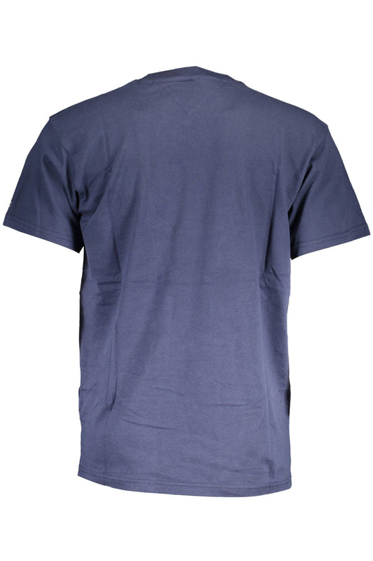 Blue Cotton Men T-Shirt