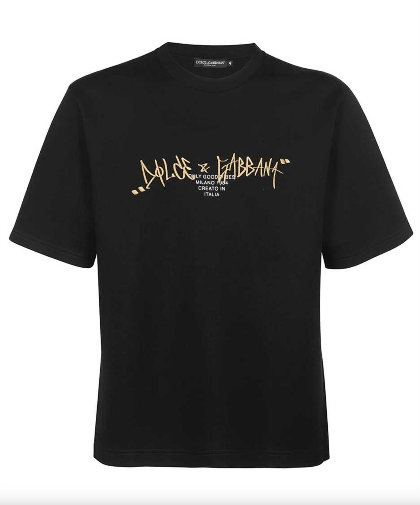 Black Cotton Men T-Shirt