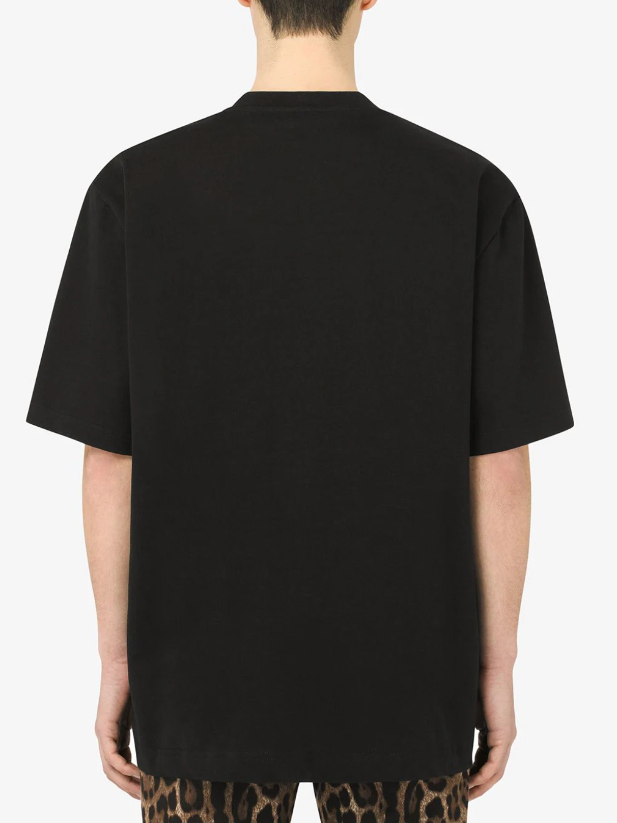 Black Cotton Men T-Shirt