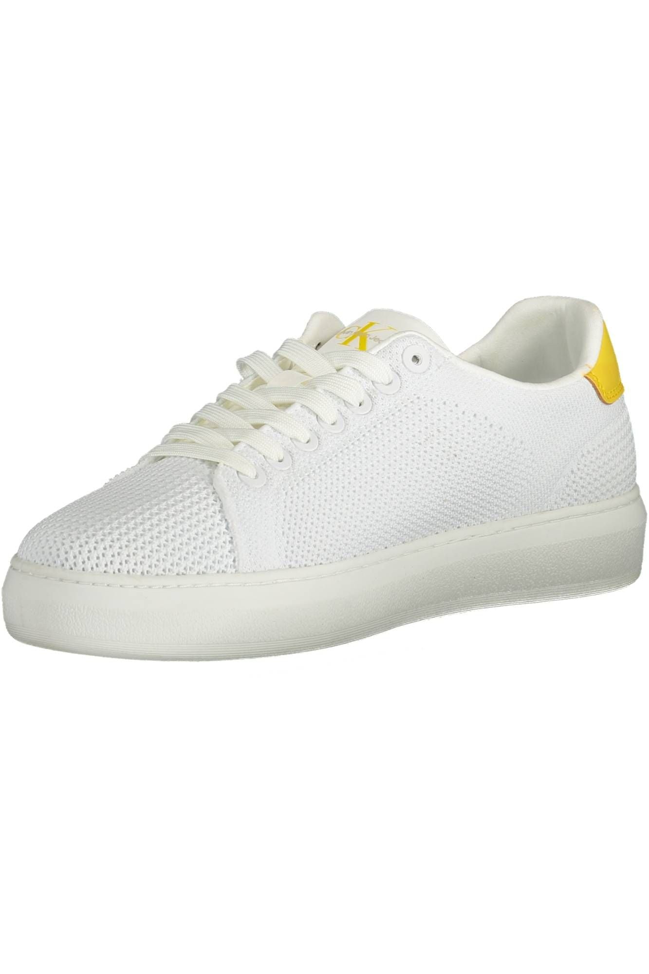 White Polyester Men Sneaker