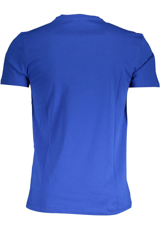 Blue Cotton Men T-Shirt