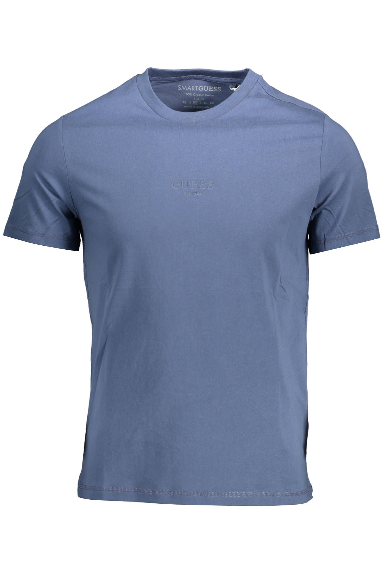 Blue Cotton Men T-Shirt