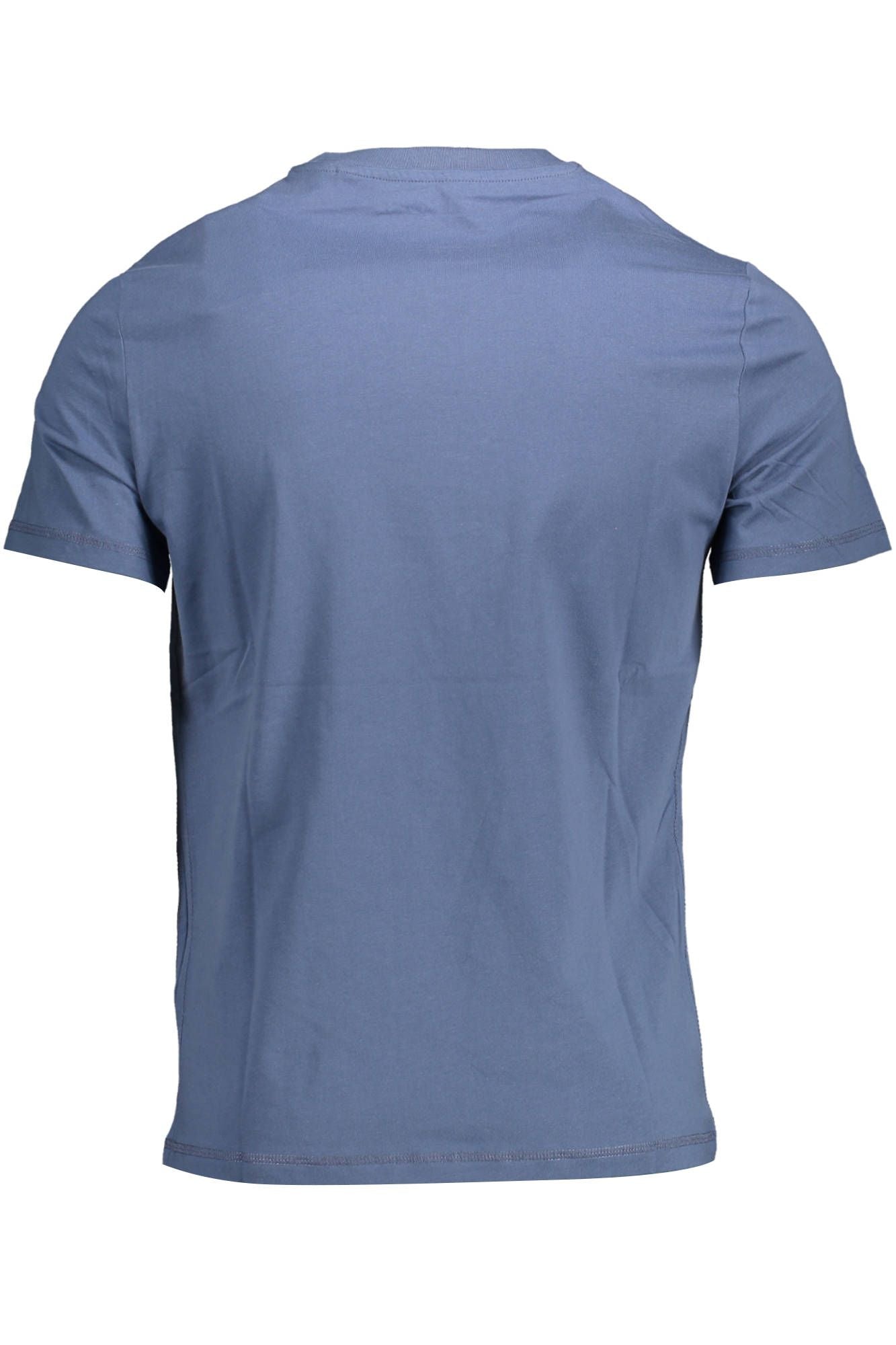Blue Cotton Men T-Shirt