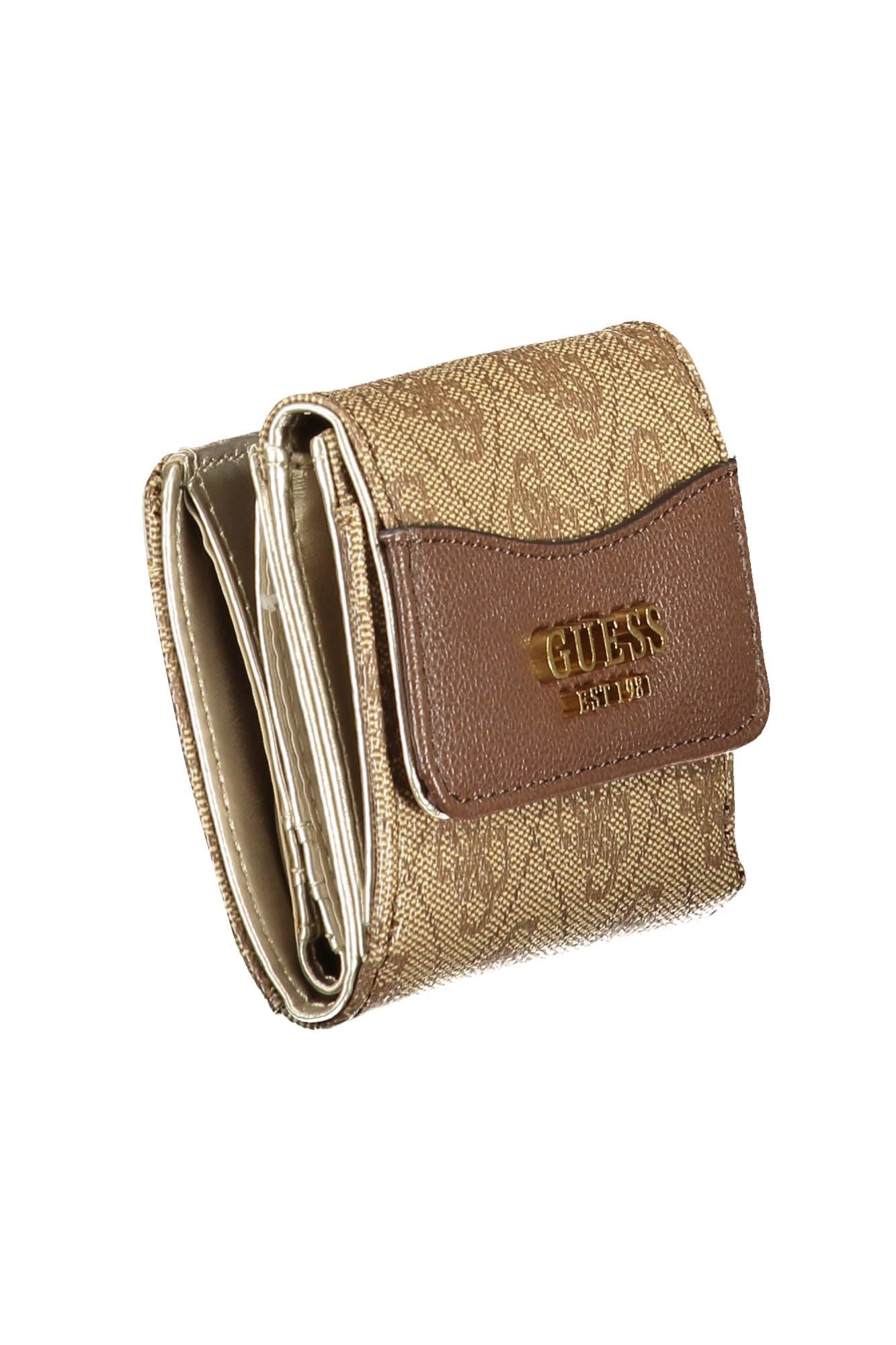 Beige Polyurethane Women Wallet