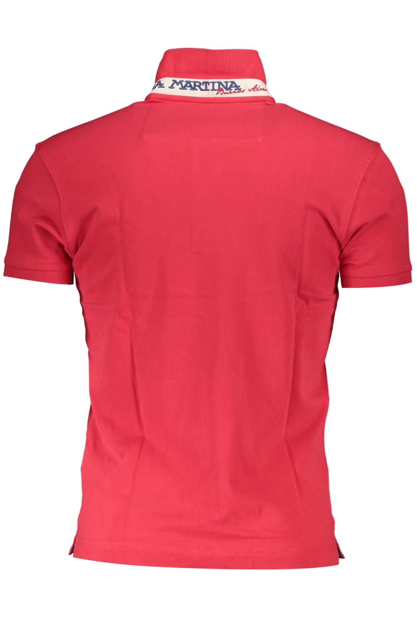 Red Cotton Men Polo Shirt