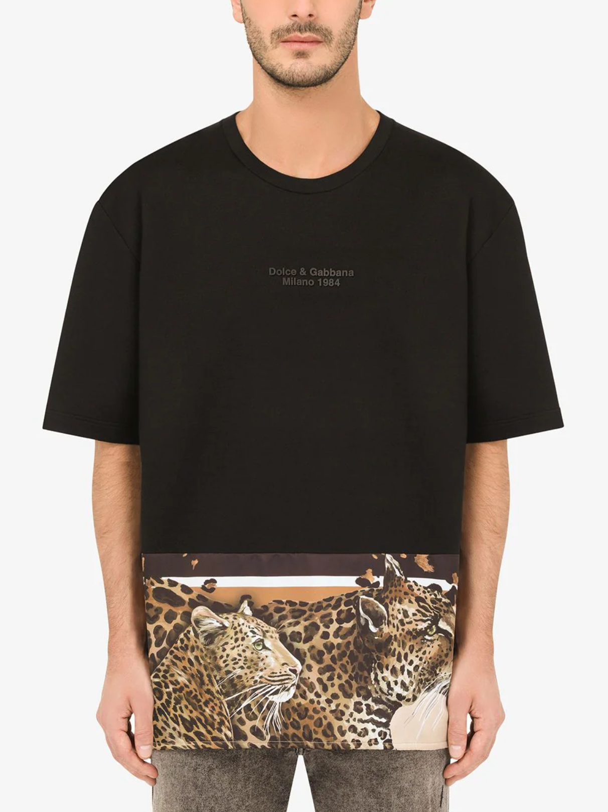 Black Cotton Men T-Shirt