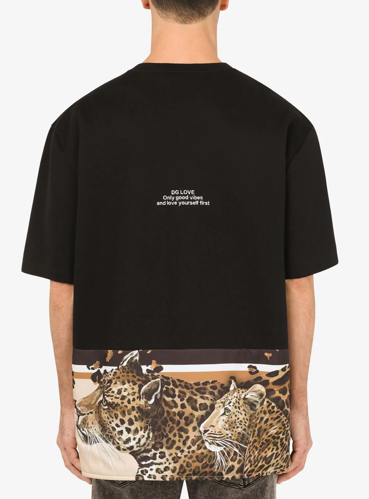 Black Cotton Men T-Shirt