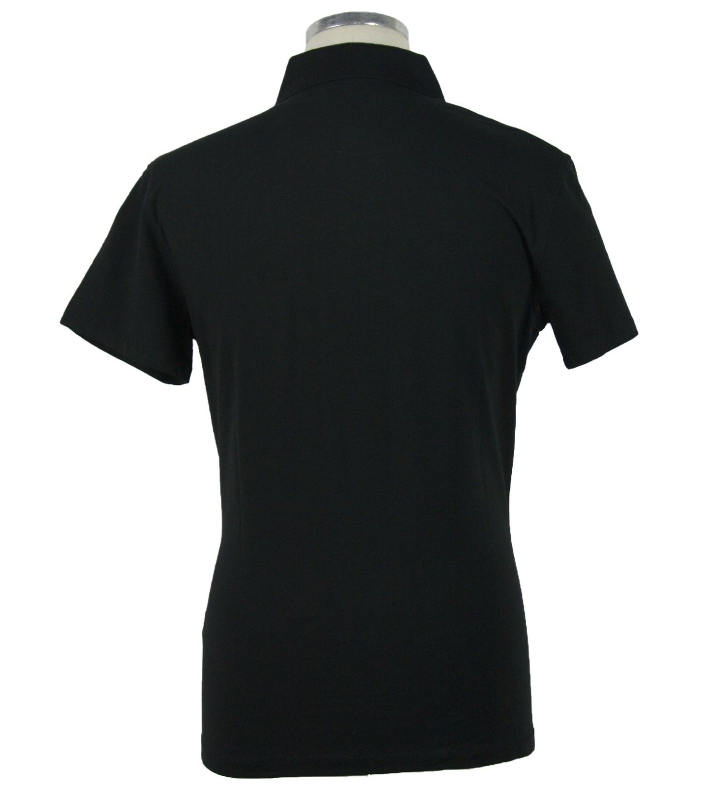 Black Cotton Mens Polo Shirt