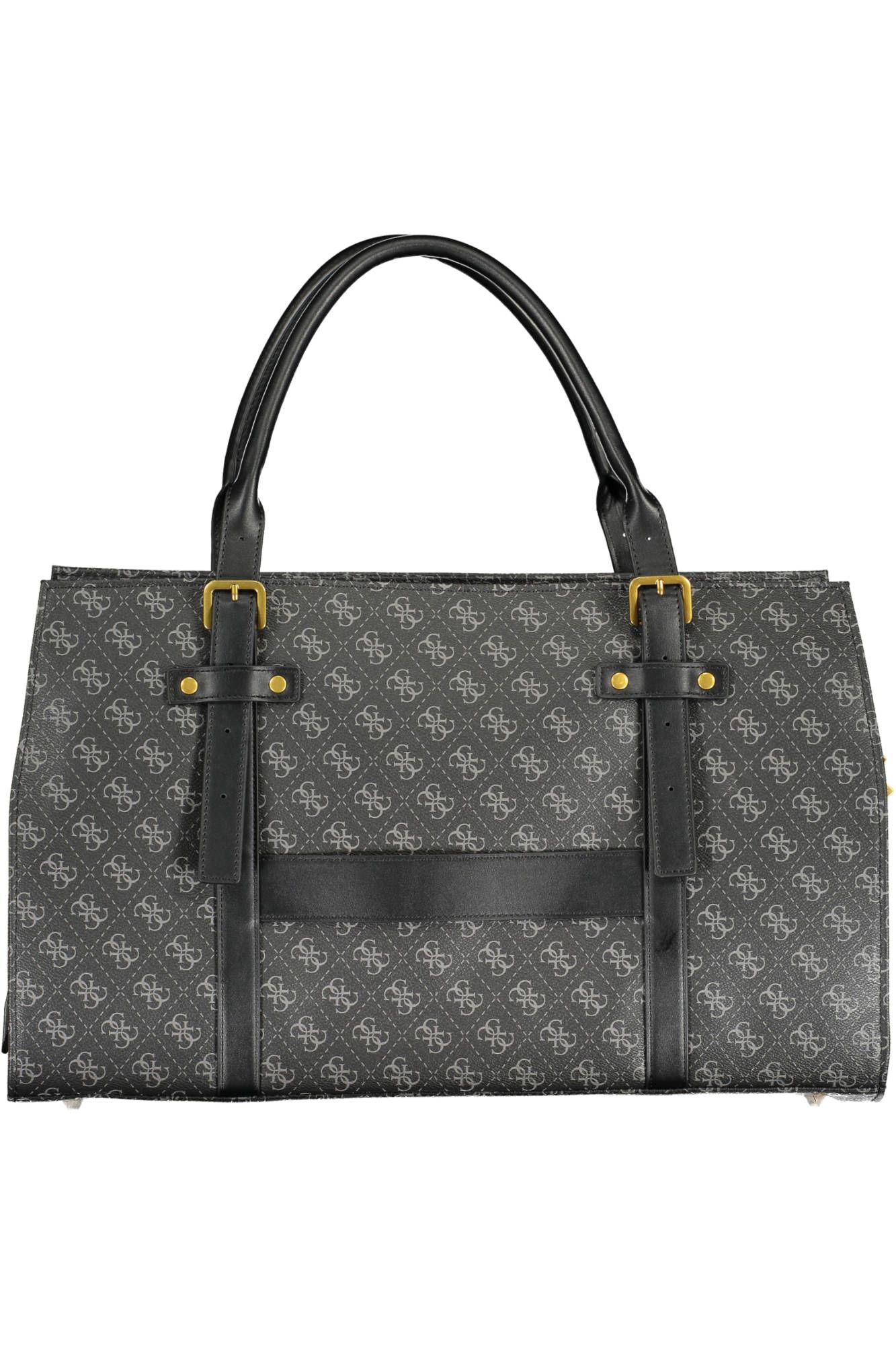 Black Polyurethane Women Handbag