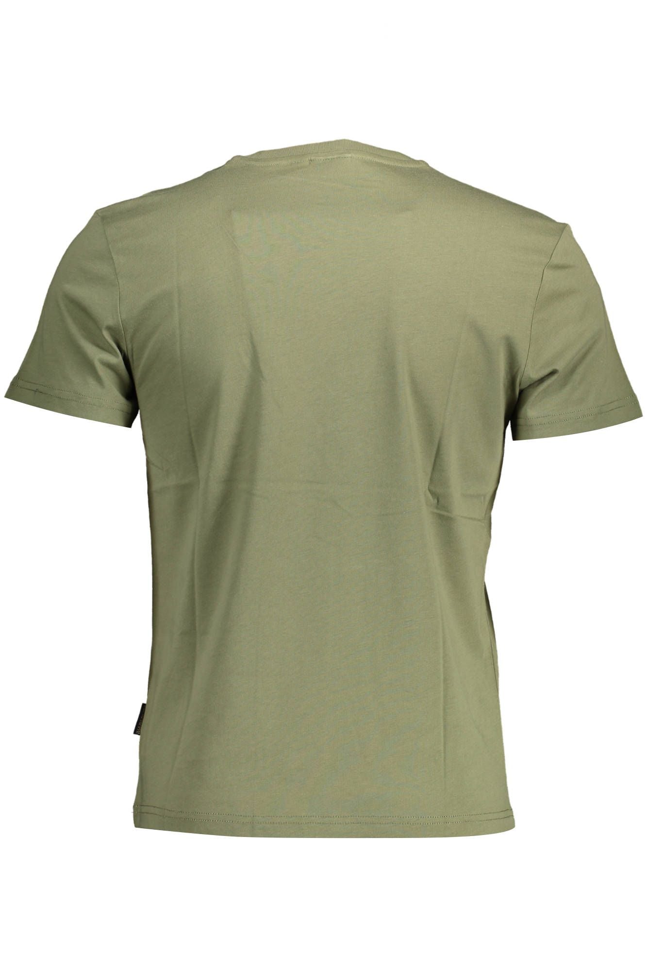 Green Cotton Men T-Shirt