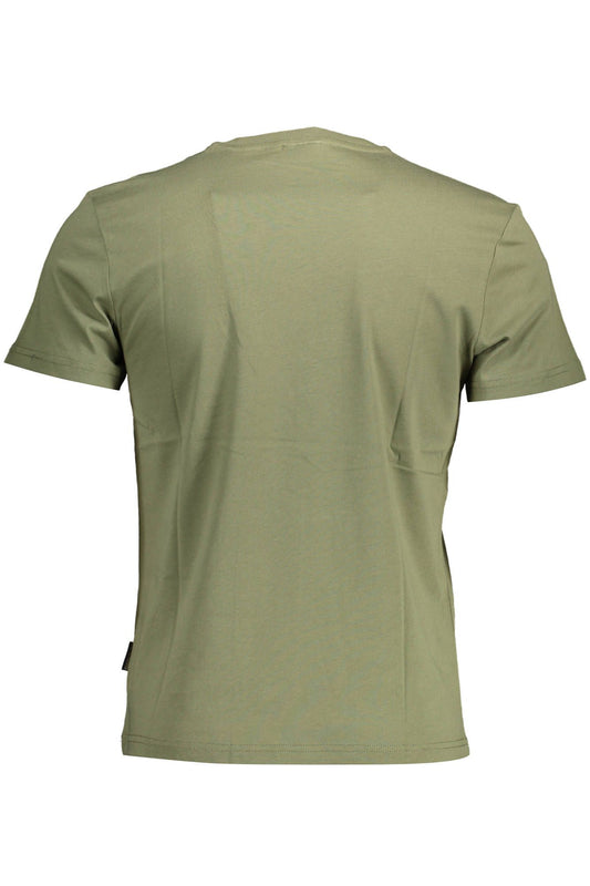 Green Cotton Men T-Shirt
