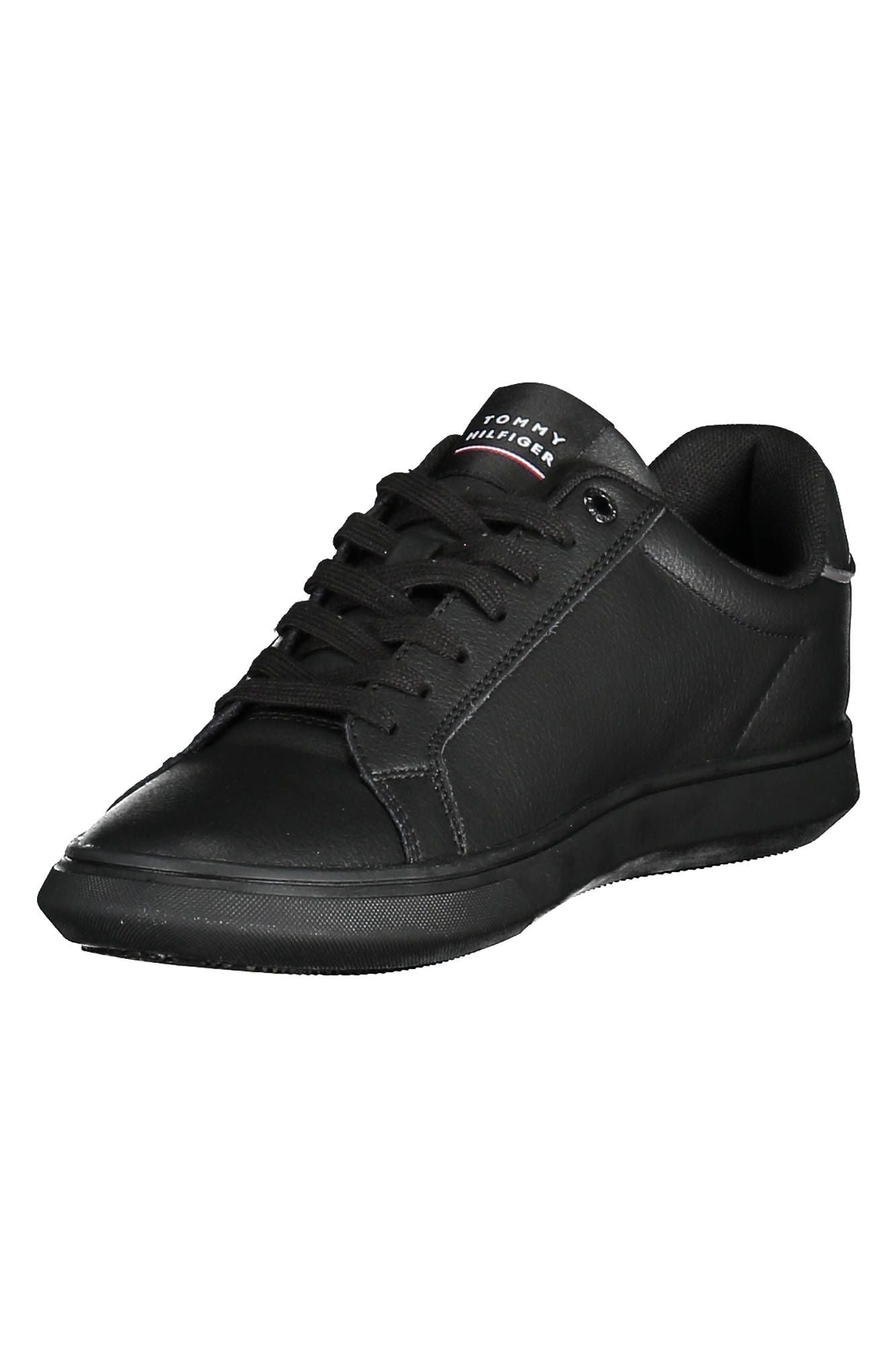 Black Polyester Men Sneaker