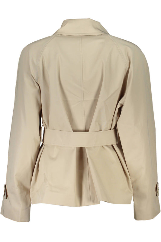 Beige Cotton Women Jacket