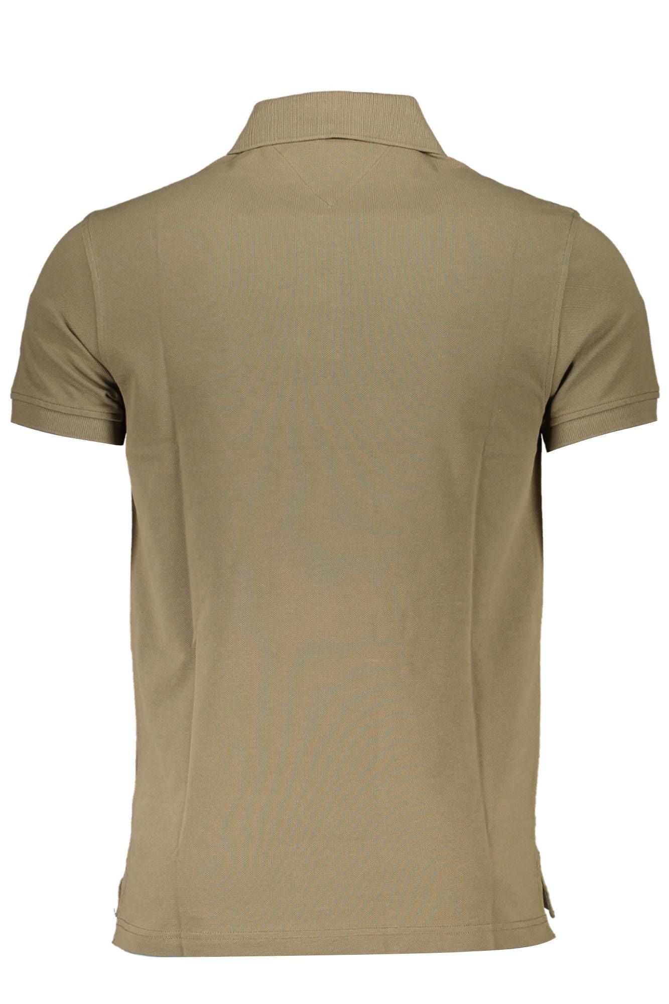Green Cotton Men Polo