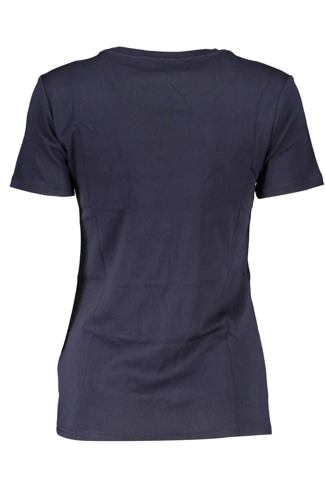 Blue Cotton Women T-Shirt