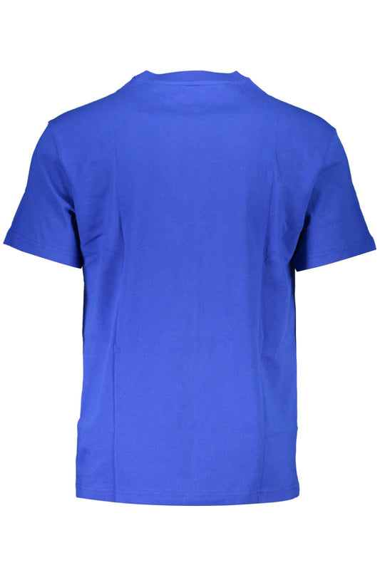 Blue Cotton Men T-Shirt