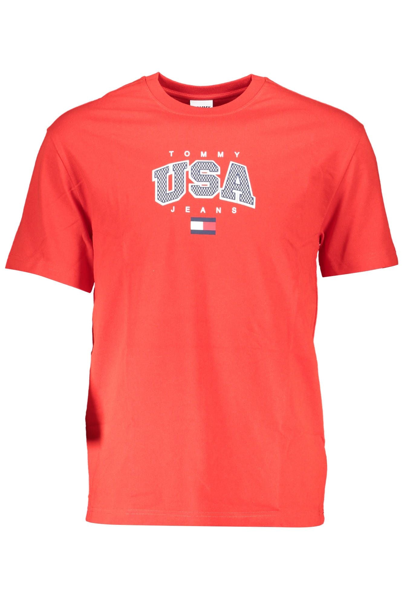 Red Cotton Men T-Shirt