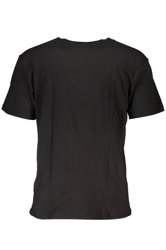 Black Cotton Men T-Shirt