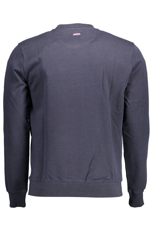 Blue Cotton Men Sweater