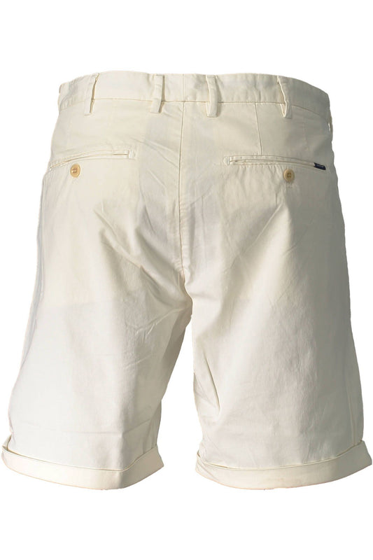 White Cotton Men Bermuda