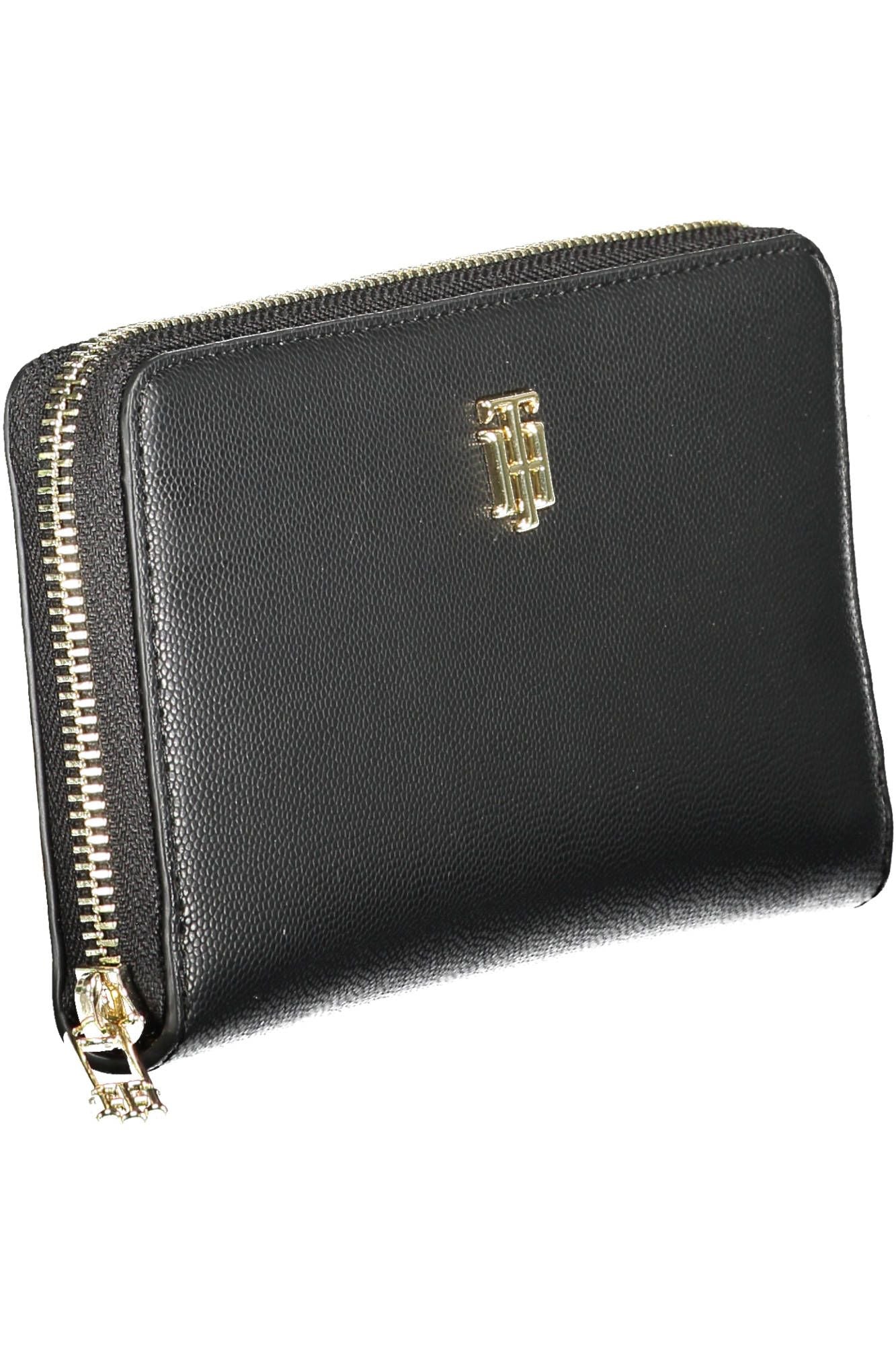Black Polyurethane Women Wallet