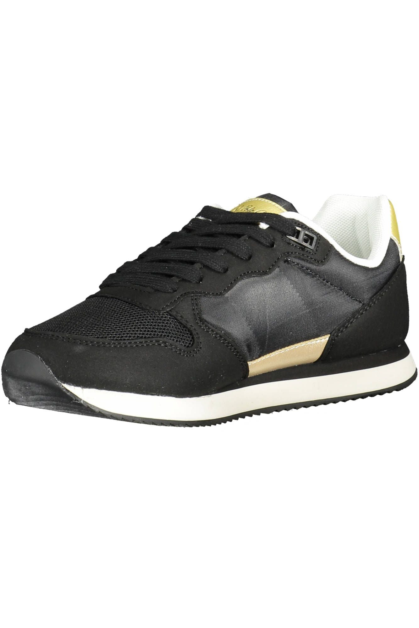 Black Polyester Men Sneaker