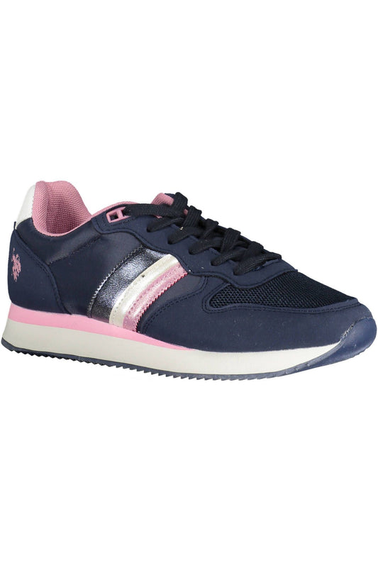 Blue Polyester Men Sneaker