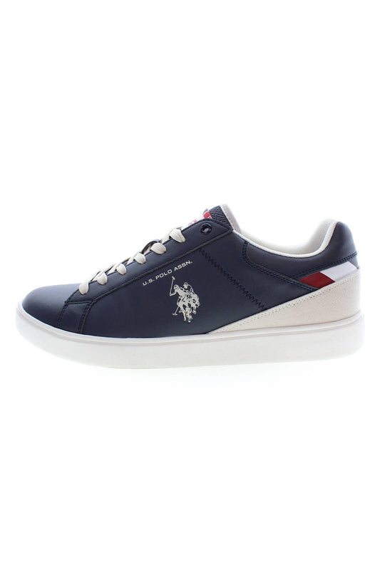 Blue Polyester Men Sneaker