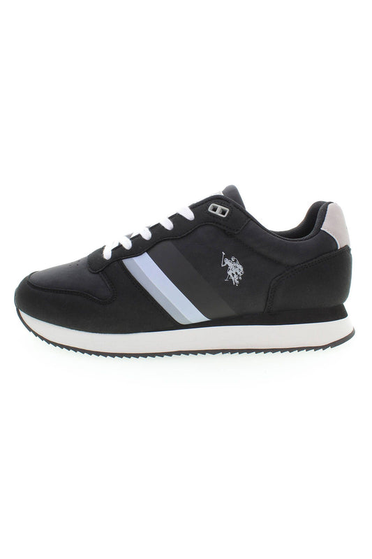Black Polyester Men Sneaker