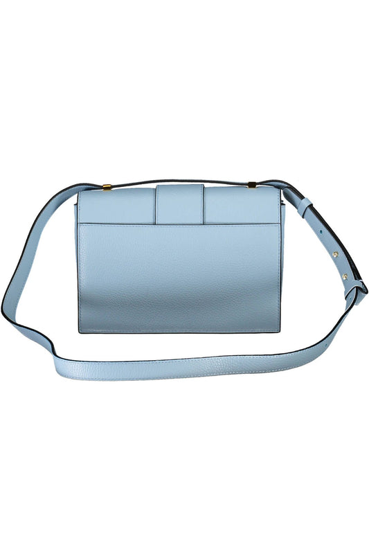 Light Blue Leather Women Handbag