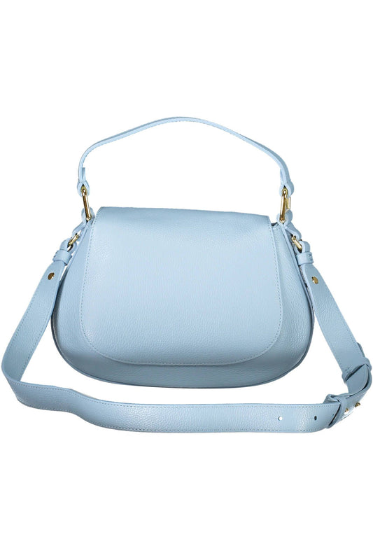 Light Blue Leather Women Handbag