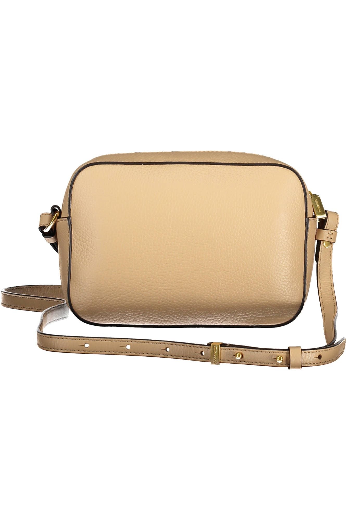 Beige Leather Women Handbag