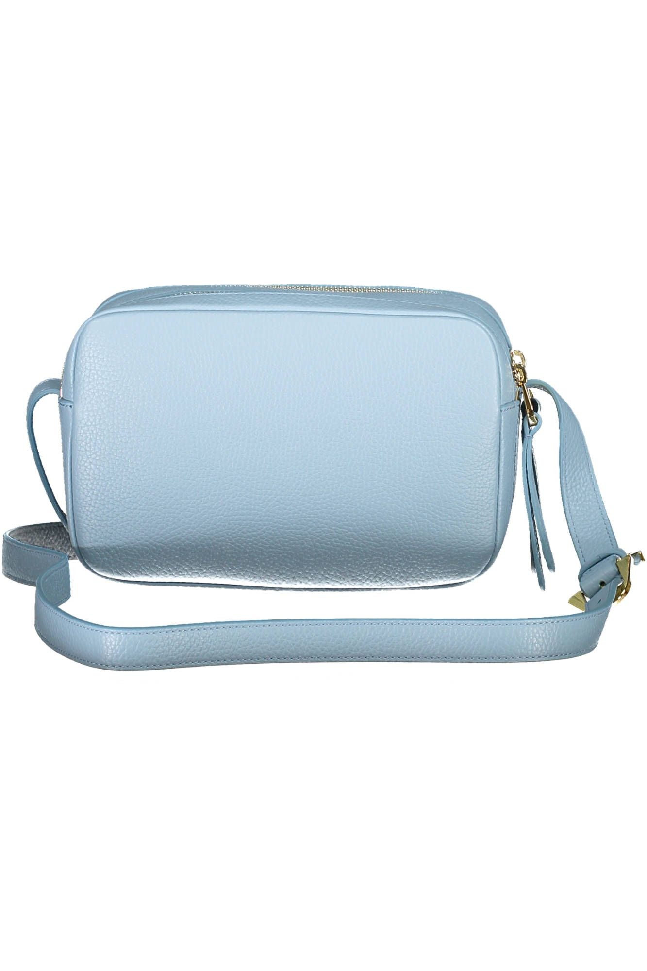 Light Blue Leather Women Handbag