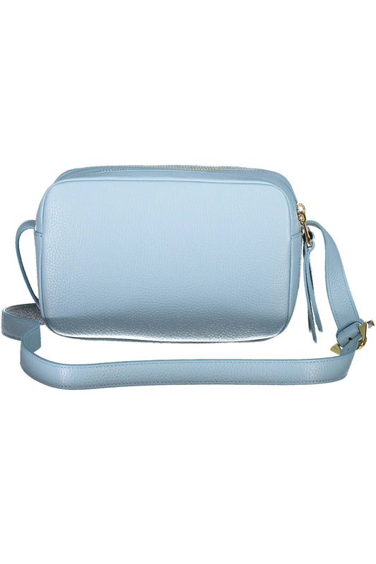 Light Blue Leather Women Handbag