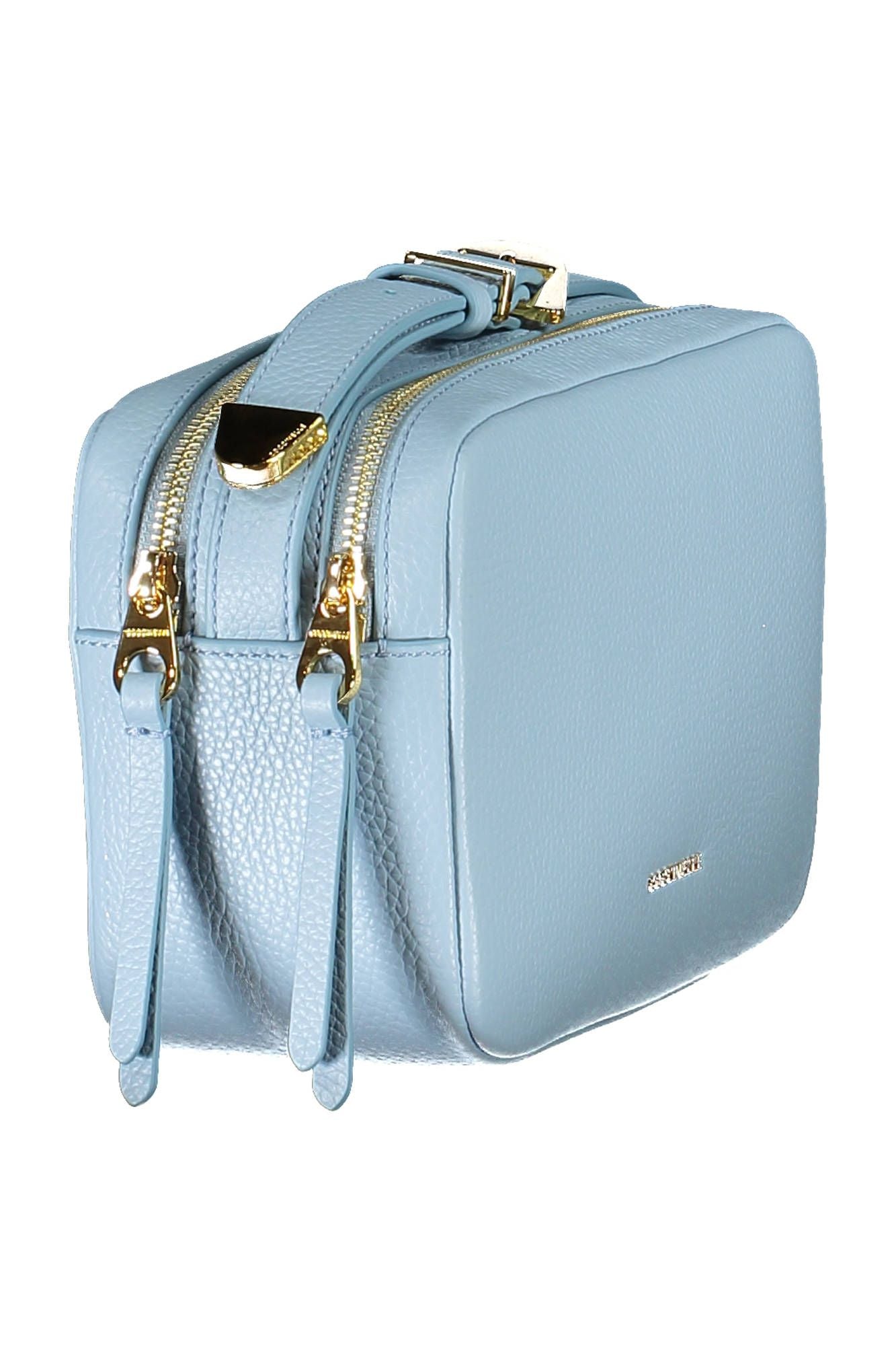 Light Blue Leather Women Handbag