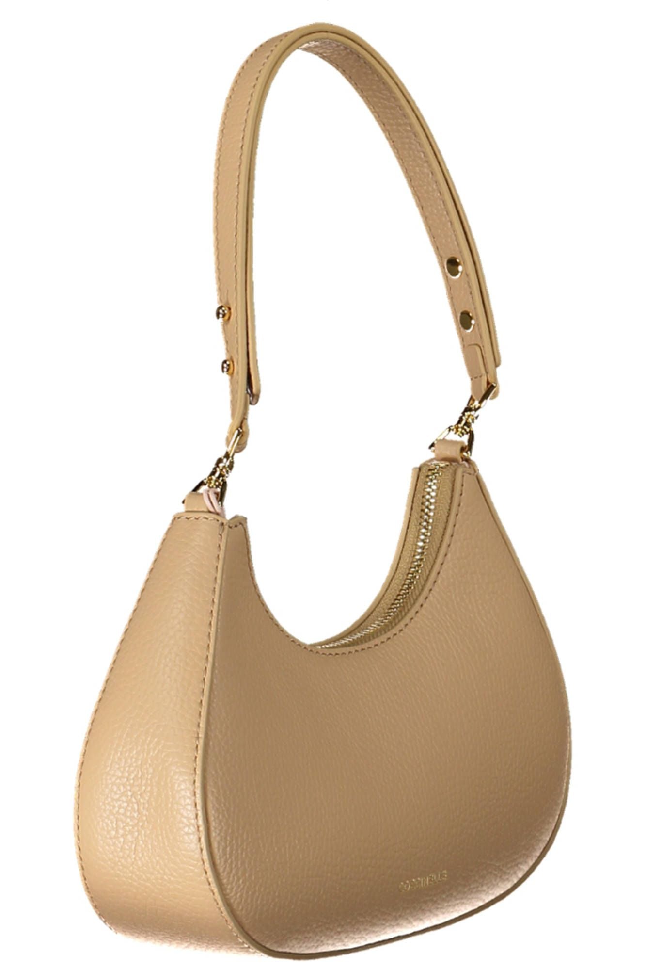 Beige Leather Women Handbag