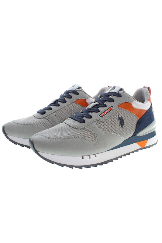 Gray Polyester Men Sneaker