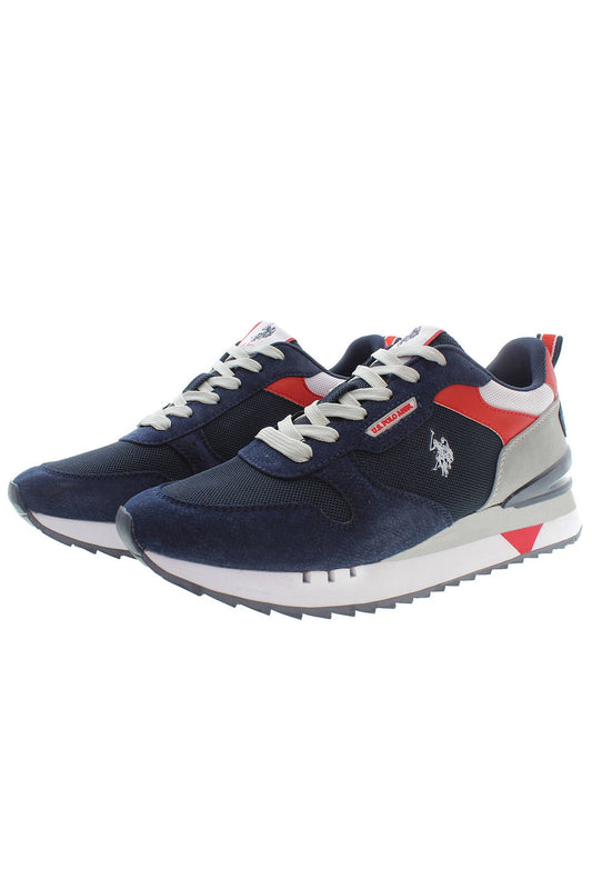 Blue Polyester Men Sneaker
