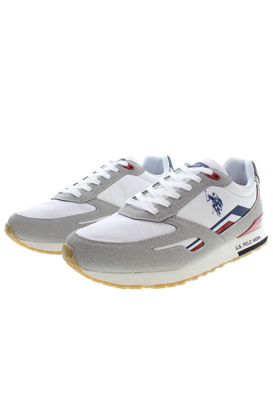 White Polyester Men Sneaker