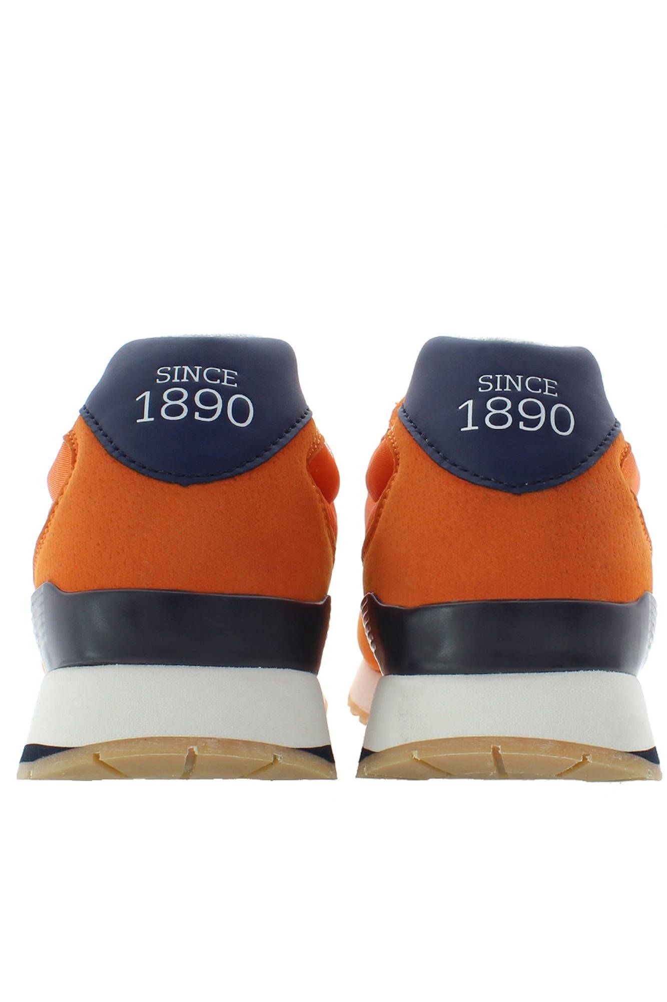 Orange Polyester Men Sneaker