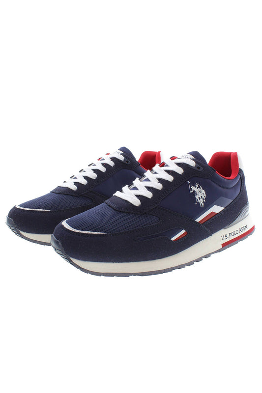Blue Polyester Men Sneaker